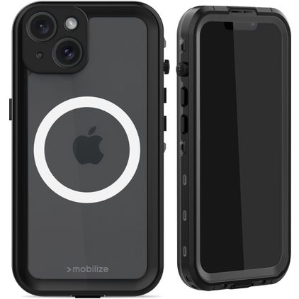 Mobilize Waterproof iPhone 15 Wasserdicht MagSafe Hülle Hardcase Backcover - Schwarz