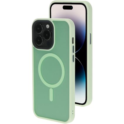Mobiparts Hardcover iPhone 14 Pro Max MagSafe Hülle Hardcase Backcover - Satin Light Green