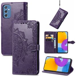 Mobigear Mandala Samsung Galaxy M52 Hülle Klapphülle Geldbörse - Lila