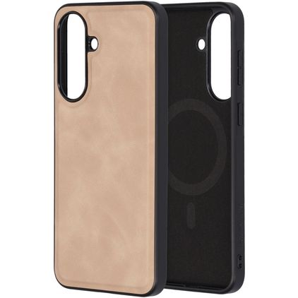 Mobiparts Classic Samsung Galaxy A37 MagSafe Hülle TPU,Kunstleder Backcover - Moonstone Beige
