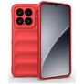 Mobigear Bumpy Xiaomi 15 Hülle Flexibles TPU Backcover - Rot