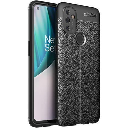 Mobigear Luxury OnePlus Nord N100 Hülle Flexibles TPU Backcover - Schwarz