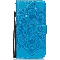 Mobigear Mandala iPhone 11 Hülle Klapphülle Geldbörse - Blau