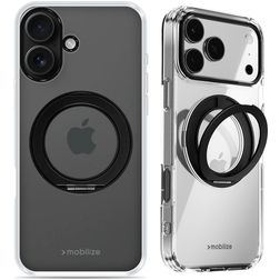 Mobilize 360 Rotating Ring iPhone 16 MagSafe Hülle Hardcase Backcover mit Ringhalter - Schwarz