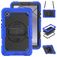 Mobigear SureGrip Xtreme Samsung Galaxy Tab A11 Hülle Kunststoff,Silikon Backcover + Schulterträger + Ständer - Blau