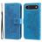 Mobigear Flowers iPhone Air Hülle Klapphülle Geldbörse - Blau