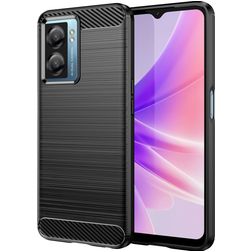 Mobigear Brushed Slim Realme Narzo 50 5G Hülle Flexibles TPU Backcover - Schwarz