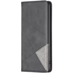 Mobigear Rhombus Slim OPPO Find X5 Lite Hülle Klapphülle - Schwarz