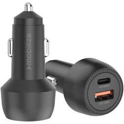Mobilize Dual USB / USB-C Autoladegerät Power Delivery 48W - Schwarz