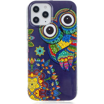 Mobigear Design iPhone 12 Pro Max Hülle Flexibles TPU Backcover - Eule