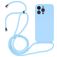 Mobigear Lanyard iPhone 14 Pro Silikon Handykette - Babyblau