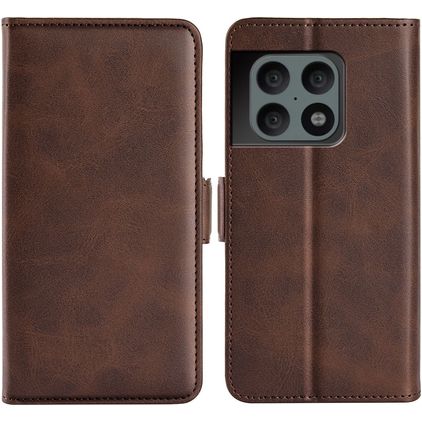 Mobigear Slim Magnet OnePlus 10 Pro Hülle Klapphülle Geldbörse - Braun