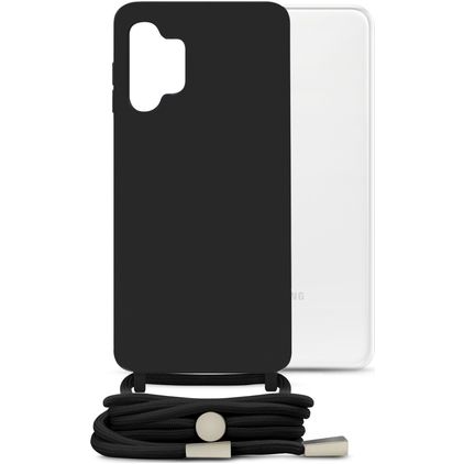 Mobilize Lanyard Gelly Samsung Galaxy A13 4G Flexibles TPU Handykette - Schwarz