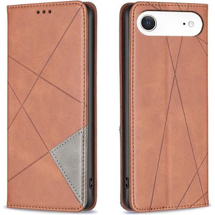 Mobigear Rhombus Slim iPhone Air Hülle Klapphülle - Braun