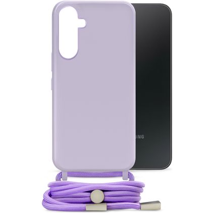 Mobilize Lanyard Gelly Samsung Galaxy A34 Flexibles TPU Handykette - Pastel Purple
