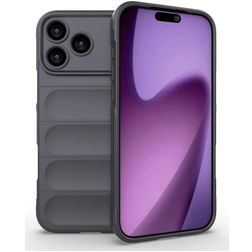 Mobigear Bumpy iPhone 18 Pro Max Hülle Flexibles TPU Backcover - Dark Grey