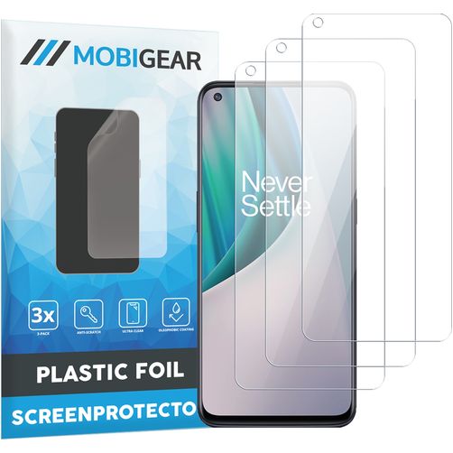 Mobigear OnePlus Nord N10 5G Displayschutz Schutzfolie - Hüllenfreundlich (3er Pack)