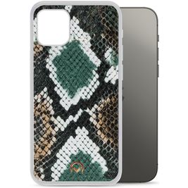 Mobilize Magnet Gelly iPhone 12 Hülle Flexibles TPU Backcover Stoßfest - Green Snake