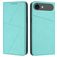 Mobigear Frosted Flip iPhone Air Hülle Klapphülle Geldbörse - Blau