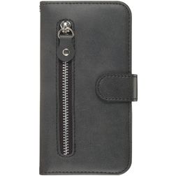 Mobigear Zipper Samsung Galaxy S20 Hülle Klapphülle Geldbörse - Schwarz