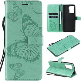 Mobigear Butterfly OPPO A94 5G Hülle Klapphülle Geldbörse - Türkis