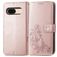 Mobigear Clover Google Pixel 8a Hülle Klapphülle Geldbörse - Roségold
