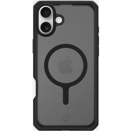 ITSKINS Level 2 HybridMagFrost R iPhone 16 Plus MagSafe Hülle Hardcase Backcover Stoßfest - Schwarz