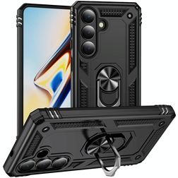 Mobigear Armor ring Samsung Galaxy S26 Hülle Hardcase Backcover Stoßfest mit Ringhalter - Schwarz