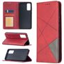 Mobigear Rhombus Slim Samsung Galaxy S20 FE Hülle Klapphülle - Rot