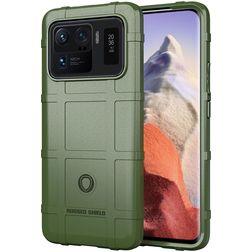 Mobigear Rugged Shield Xiaomi Mi 11 Ultra Hülle Flexibles TPU Backcover Stoßfest - Grün