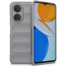 Mobigear Bumpy HONOR X7 Hülle Flexibles TPU Backcover - Grau