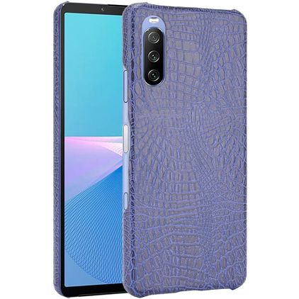 Mobigear Croco Sony Xperia 10 III Hardcase Backcover - Blau