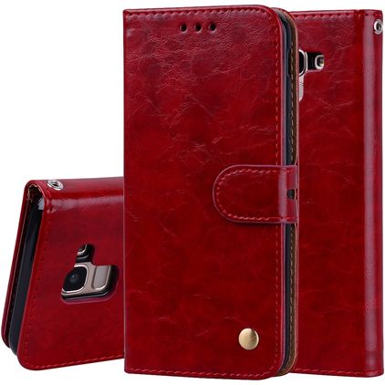 Mobigear Wallet Samsung Galaxy J6 (2018) Hülle Klapphülle Geldbörse - Rot