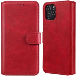 Mobigear Wallet iPhone 12 Klapphülle Portemonnaie - Rot