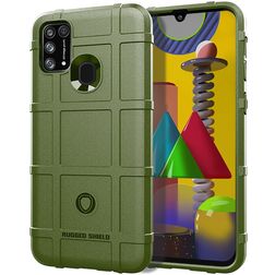 Mobigear Rugged Shield Xiaomi Redmi 9C Hülle Flexibles TPU Backcover Stoßfest - Grün