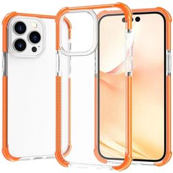 Mobigear Full Bumper iPhone 14 Pro Max Hülle Hardcase Backcover Stoßfest - Transparent / Orange