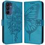 Mobigear Butterfly Samsung Galaxy A16 Hülle Klapphülle Geldbörse - Blau