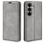 Mobigear Retro Slim Samsung Galaxy S26 Hülle Klapphülle Geldbörse - Grau