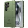 Mobigear Rugged Shield Samsung Galaxy S25 Ultra Hülle Flexibles TPU Backcover Stoßfest - Grün