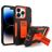 Mobigear Heavy Armor Stand iPhone 14 Pro Max Hülle Hardcase Backcover Stoßfest mit Ständer - Schwarz / Rot