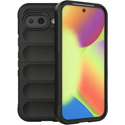 Mobigear Bumpy Google Pixel 10a Hülle Flexibles TPU Backcover - Schwarz