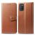 Mobigear Snap Button OPPO A52 Hülle Klapphülle Geldbörse - Cognac