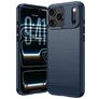 Mobigear Brushed Slim iPhone 18 Pro Max Hülle Flexibles TPU Backcover - Blau