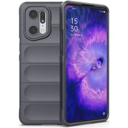 Mobigear Bumpy OPPO Find X5 Pro Hülle Flexibles TPU Backcover - Charcoal