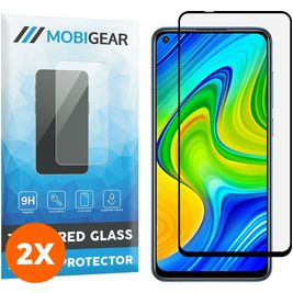 Mobigear Premium Xiaomi Redmi Note 9 Panzerglas Gehärtetes Glas Displayschutz - Hüllenfreundlich - Schwarz (2er Pack)