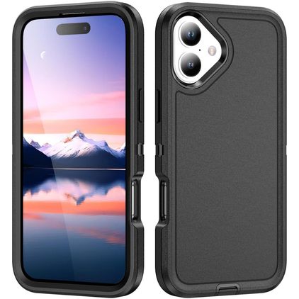Mobigear Rugged iPhone 17 Hülle Hardcase Backcover Stoßfest - Schwarz