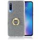 Mobigear Glitter Ring Xiaomi Mi 9 Hülle Flexibles TPU Backcover mit Ringhalter - Schwarz