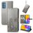 Mobigear Clover Samsung Galaxy M52 Hülle Klapphülle Geldbörse - Grau
