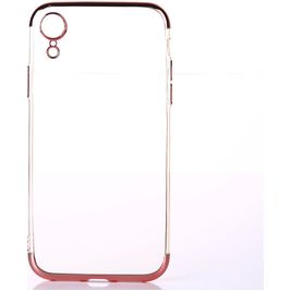 Mobigear Royal iPhone XR Hülle Flexibles TPU Backcover - Transparent / Roségold Mobigear Royal iPhone XR Hülle Flexibles TPU Backcover - Transparent / Roségold
