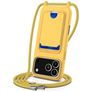 Mobigear Lanyard Card iPhone 18 Pro Max Silikon Handykette mit Kartenhalter - Gelb